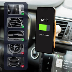 Custom Printed Bamboo Wireless Car Charger 15W Fast Charging & Type C - Bamboo | Logo Branding Corporate Gift | UAE Delivery | Yalla Printing UAE