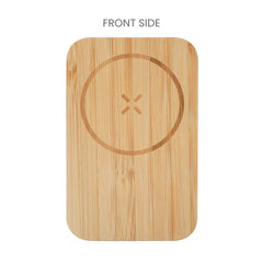 Custom Printed Bamboo Wireless Car Charger 15W Fast Charging & Type C - Bamboo | Logo Branding Corporate Gift | UAE Delivery | Yalla Printing UAE