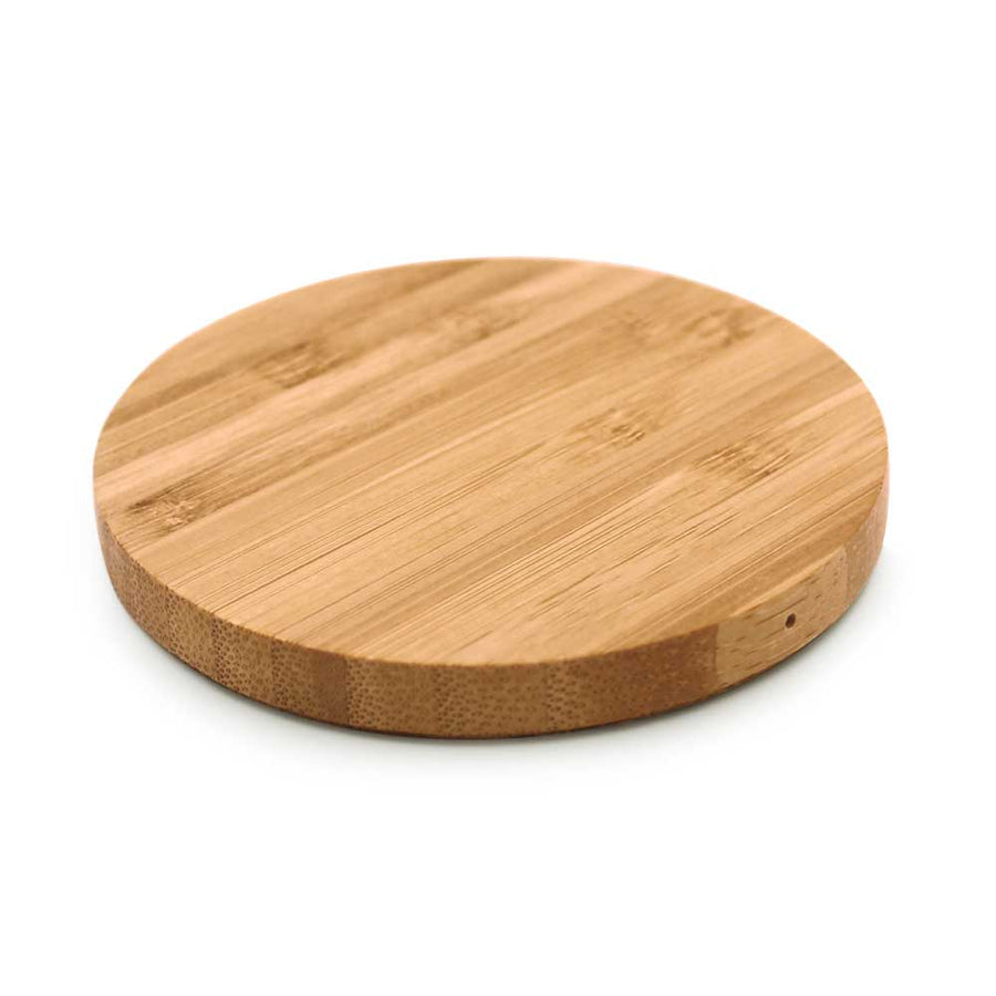Bamboo 10W Wireless Charging Pads | Corporate Tech Gift – Yalla Printing UAE