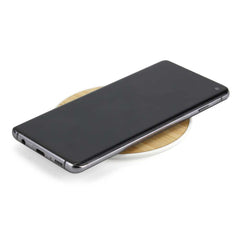 Custom Printed Bamboo Wireless Charging Pads - Bamboo | Logo Branding Corporate Gift | UAE Delivery | Yalla Printing UAE
