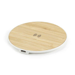Custom Printed Bamboo Wireless Charging Pads - Bamboo | Logo Branding Corporate Gift | UAE Delivery | Yalla Printing UAE
