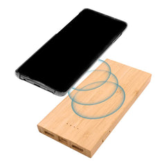 Bamboo Wireless Power Bank | Corporate Tech Gift – Yalla Printing UAE
