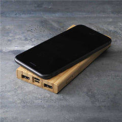 Bamboo Wireless Power Bank | Corporate Tech Gift – Yalla Printing UAE