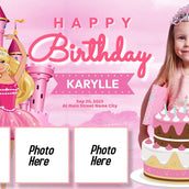 Personalized Barbie Birthday Celebration Banner on PVC Flex - Make Your Party Magical - Yalla Printing