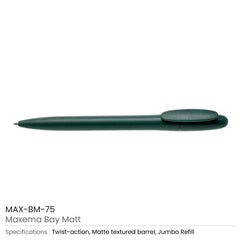 Custom Printed Maxema Bay Matt Pens | Logo Branding Corporate Gift | UAE Delivery | Yalla Printing UAE
