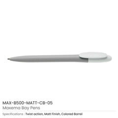 Custom Printed Maxema Bay Pens Colored Barrel | Logo Branding Corporate Gift | UAE Delivery | Yalla Printing UAE