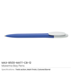 Custom Printed Maxema Bay Pens Colored Barrel | Logo Branding Corporate Gift | UAE Delivery | Yalla Printing UAE