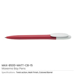 Custom Printed Maxema Bay Pens Colored Barrel | Logo Branding Corporate Gift | UAE Delivery | Yalla Printing UAE
