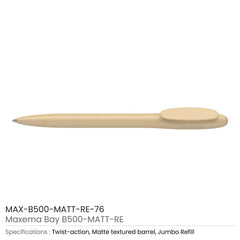 Custom Printed Recycled Pens Maxema Bay | Logo Branding Corporate Gift | UAE Delivery | Yalla Printing UAE