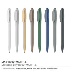 Custom Printed Recycled Pens Maxema Bay | Logo Branding Corporate Gift | UAE Delivery | Yalla Printing UAE