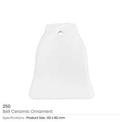 Custom Printed Bell Shape Decorative Ceramics - Ceramic | Logo Branding Corporate Gift | UAE Delivery | Yalla Printing UAE