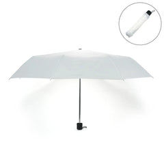 Custom Printed Bi - Fold Umbrella In White With Velcro Closure And Pouch - Premium Polyester Fabric | Premium Signage & Display Printing | Free Design Support | Yalla Printing UAE