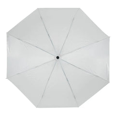Custom Printed Bi - Fold Umbrella In White With Velcro Closure And Pouch - Premium Polyester Fabric | Premium Signage & Display Printing | Free Design Support | Yalla Printing UAE