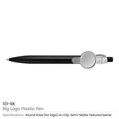 Custom Printed Big Logo Plastic Pens | Logo Branding Corporate Gift | UAE Delivery | Yalla Printing UAE