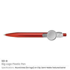 Custom Printed Big Logo Plastic Pens | Logo Branding Corporate Gift | UAE Delivery | Yalla Printing UAE