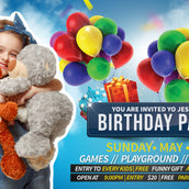 Personalized Celebration Decor Blue Birthday Banner with Balloons and Stuffed Toys - Yalla Printing