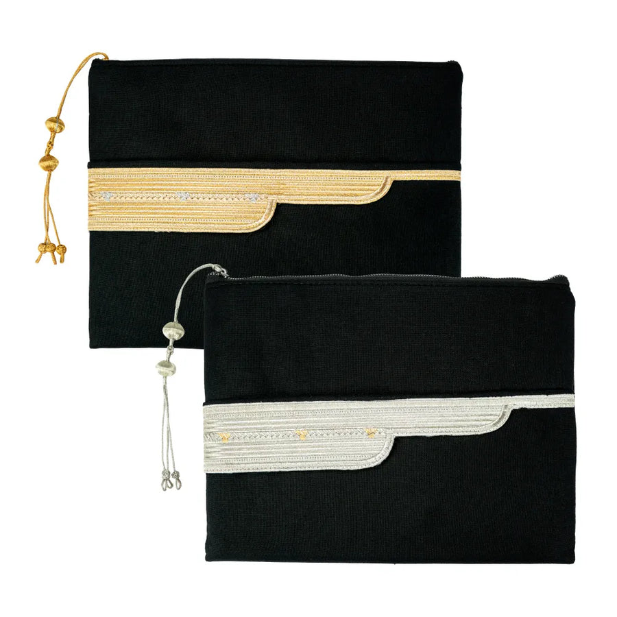 Laptop Sleeve Zipper Pouch With Tassel And Arabic Bisht Design Embroidery