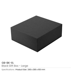 Custom Printed Black Gift Box With Magnetic Closure Size XL - Cardboard / Corrugated Board | Custom Packaging Printing | Free Design Support | Yalla Printing UAE