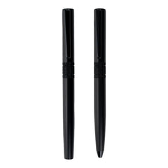 Black Metal Pen Set With Matte Finish In Hardboard Slide To Open Box