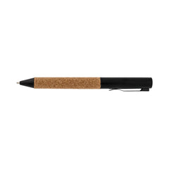 Eco-friendly Metal Pens Black with Cork Barrel and Black Ink
