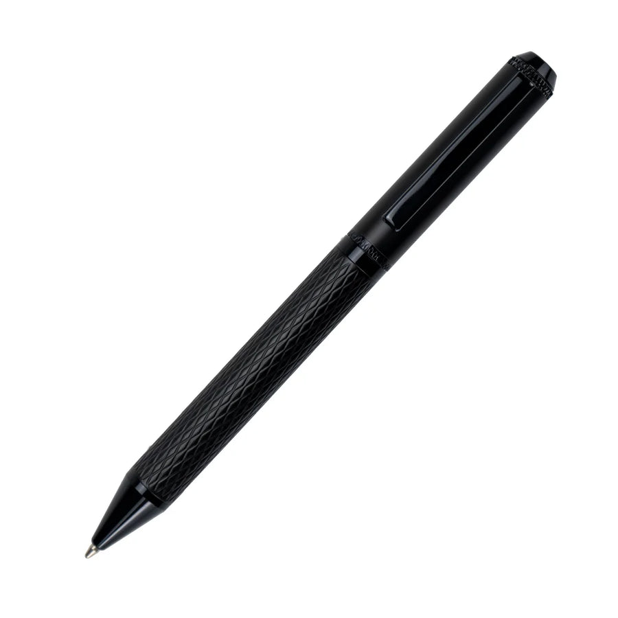 Black Metal Pens with Diamond Textured Design Barrel