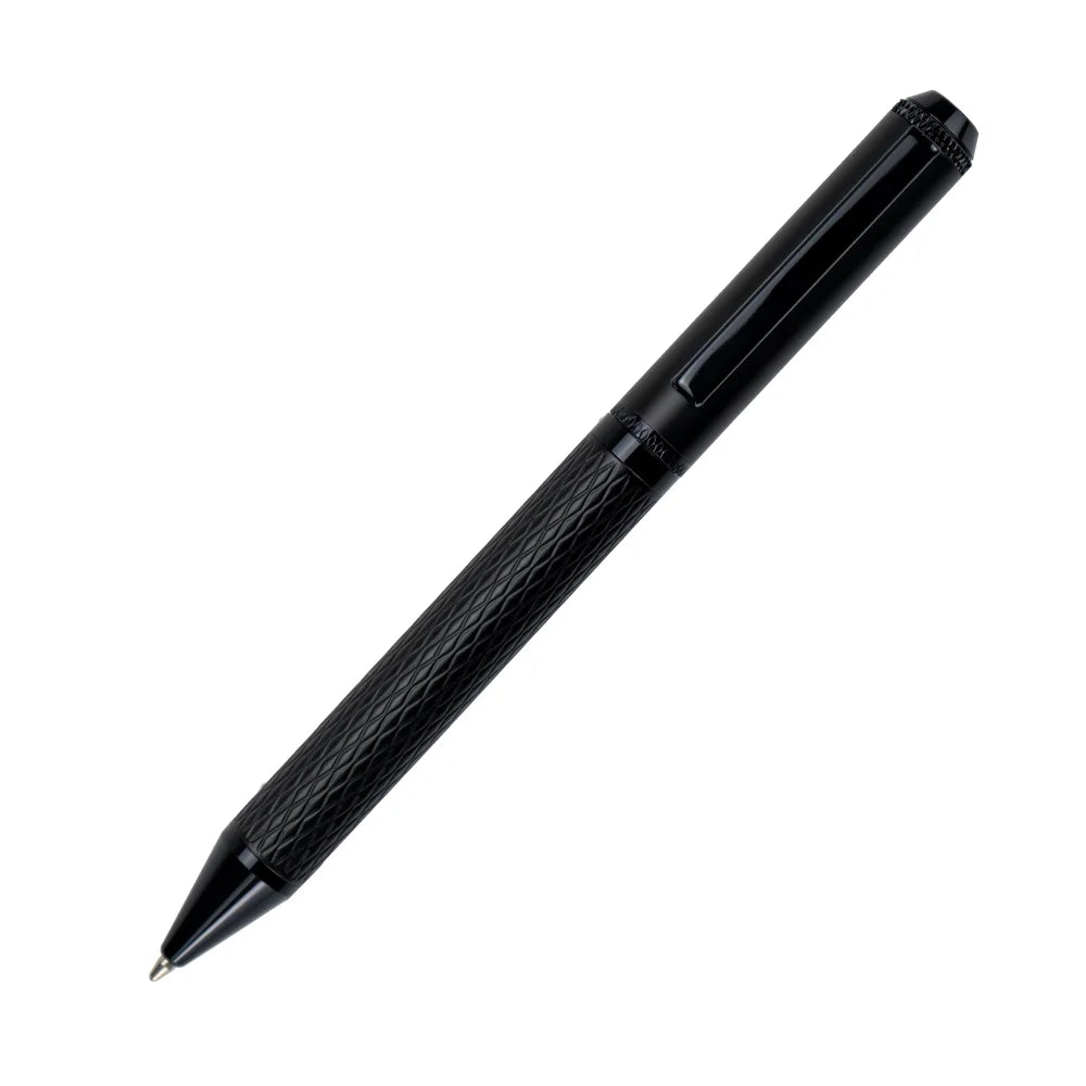 Black Metal Pens with Diamond Textured Design Barrel | Custom Packaging Printing | Free Design Support | Yalla Printing UAE
