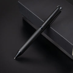 Black Metal Pens with Diamond Textured Design Barrel | Custom Packaging Printing | Free Design Support | Yalla Printing UAE