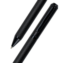 Black Metal Pens with Diamond Textured Design Barrel | Custom Packaging Printing | Free Design Support | Yalla Printing UAE
