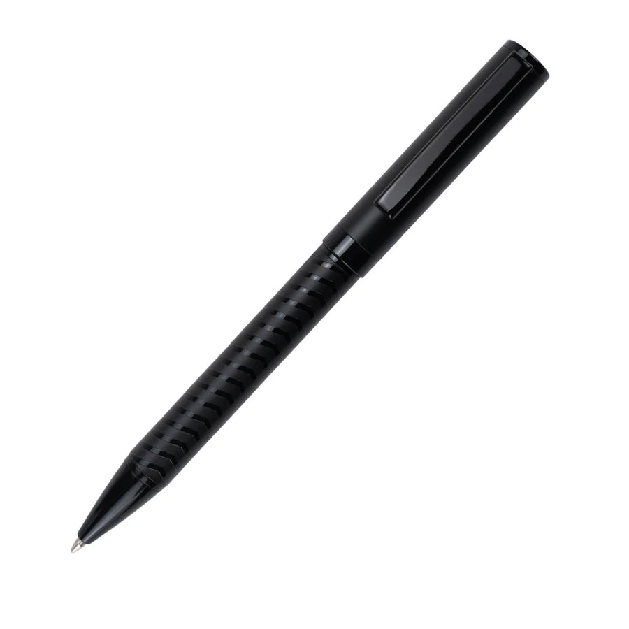 Black Metal Pens with Spiral Design Barrel