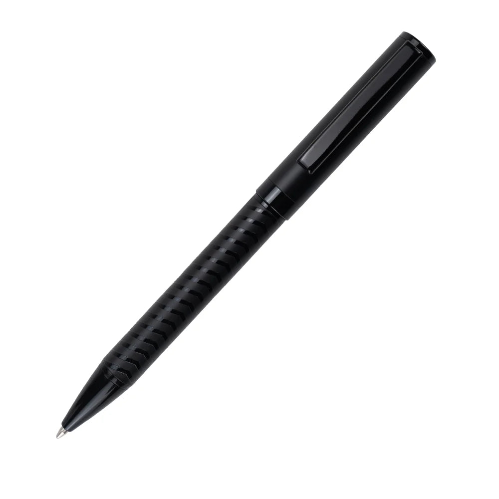 Black Metal Pens with Spiral Design Barrel | Custom Packaging Printing | Free Design Support | Yalla Printing UAE