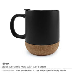 Custom Printed Ceramic Mugs with Lid and Cork Base 385 ml - Ramadan Gifts | Custom Packaging Printing | Free Design Support | Yalla Printing UAE