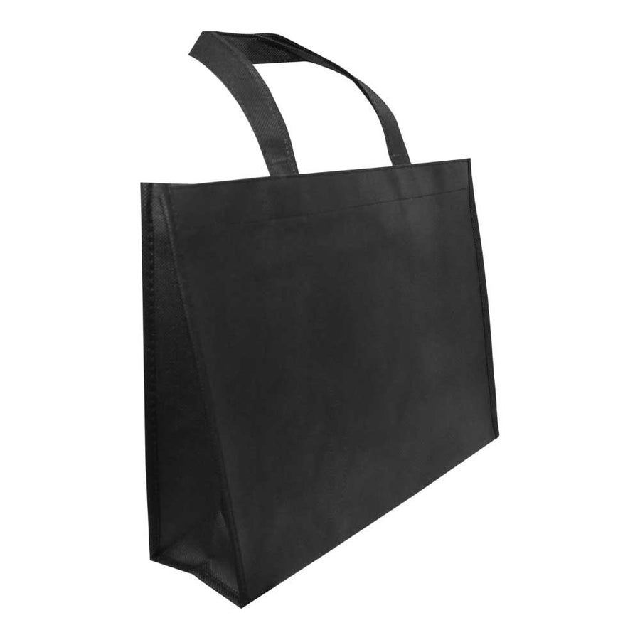 A4 Horizontal Black Non Woven Shopping Bags | Logo Branding Bag – Yalla Printing UAE