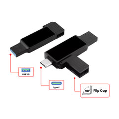 Custom Printed Otg USB With LED Logo 32Gb V. 3.0 Type C | Logo Branding Corporate Gift | UAE Delivery | Yalla Printing UAE