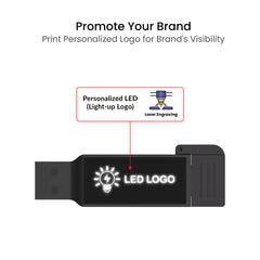 Custom Printed Otg USB With LED Logo 32Gb V. 3.0 Type C | Logo Branding Corporate Gift | UAE Delivery | Yalla Printing UAE
