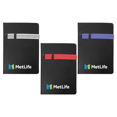 Custom Printed A5 Size Notebooks With Pen And Mobile Holder | Logo Branding Corporate Gift | UAE Delivery | Yalla Printing UAE