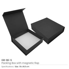 Black Packaging Box with Magnetic Flap | Custom Packaging Printing | Free Design Support | Yalla Printing UAE