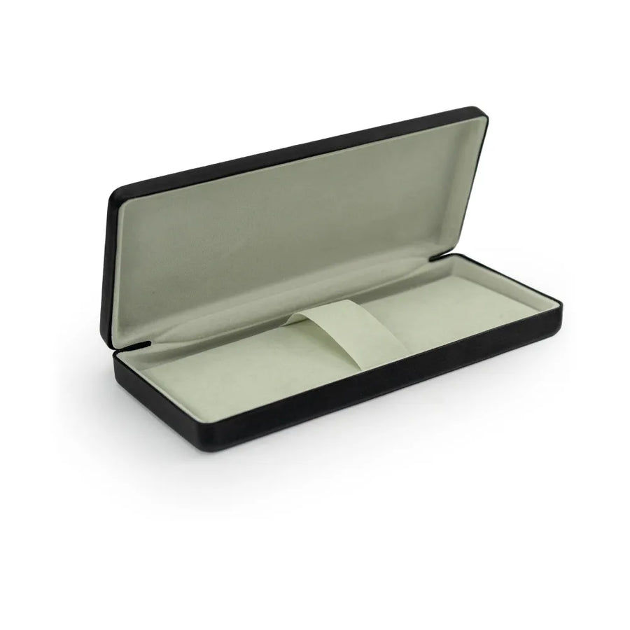 Black Pen Box in PU Leather with Soft Velvet Interior