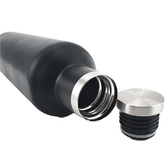 Custom Printed Double Wall Matte Black Stainless Steel Bottles, 500ml | Exhibitions, Conferences, Corporate Events | Yalla Printing UAE