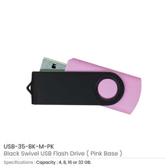 Custom Printed Black Swivel USB Flash Drives | Exhibitions, Conferences, Corporate Events | Yalla Printing UAE