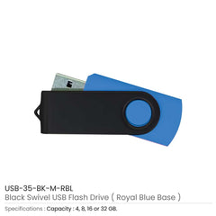 Custom Printed Black Swivel USB Flash Drives | Exhibitions, Conferences, Corporate Events | Yalla Printing UAE