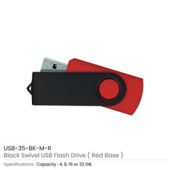 Custom Printed Black Swivel USB Flash Drives | Exhibitions, Conferences, Corporate Events | Yalla Printing UAE