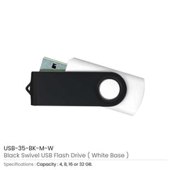 Custom Printed Black Swivel USB Flash Drives | Exhibitions, Conferences, Corporate Events | Yalla Printing UAE