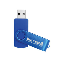 Matt Blue Swivel USB Flash Drives | Logo Branding Corporate Gift | UAE Delivery | Yalla Printing UAE
