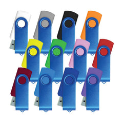 Matt Blue Swivel USB Flash Drives | Logo Branding Corporate Gift | UAE Delivery | Yalla Printing UAE