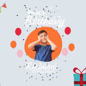 Blue Modern Happy Birthday Banner - Stylish and Vibrant Party Decor - Yalla Printing