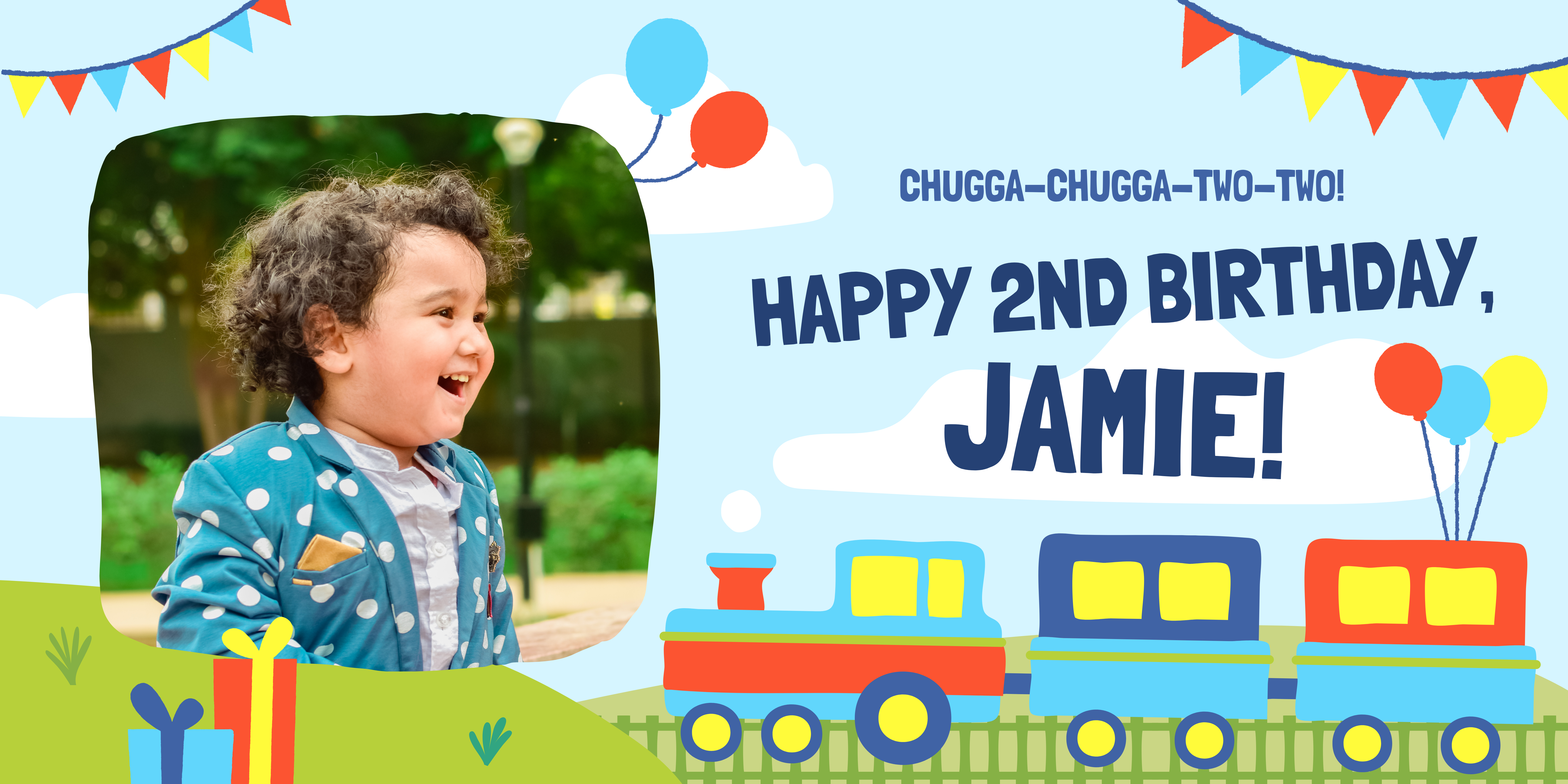 Blue, Red, and Yellow Cars & Construction Birthday Banner for Kids and Toddlers - Exciting Party Decor - Yalla Printing