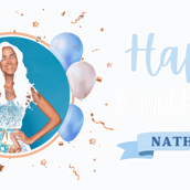 Blue Simple Happy Birthday Party Banner - Classic Celebration Decor - Yalla Printing