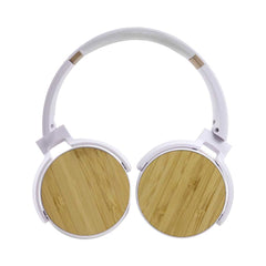 Custom Printed Bluetooth Headphone With Bamboo Touch - Bamboo With Portable Structure | Logo Branding Corporate Gift | UAE Delivery | Yalla Printing UAE