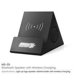 Custom Printed Bluetooth Speaker With Wireless Charger | Logo Branding Corporate Gift | UAE Delivery | Yalla Printing UAE