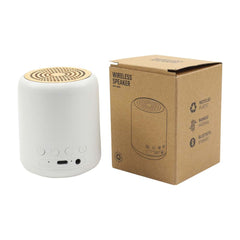 Custom Printed Eco - Friendly Bluetooth Speakers V5.1 - Bamboo | Logo Branding Corporate Gift | UAE Delivery | Yalla Printing UAE